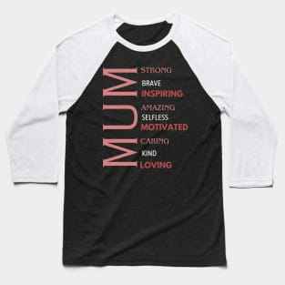 Mum Mothers Day Baseball T-Shirt